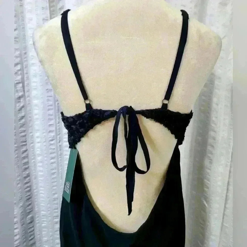 830. Wild Fable Women's Black Sleeveless Rosette Cup Maxi Dress - Picture 3 of 9